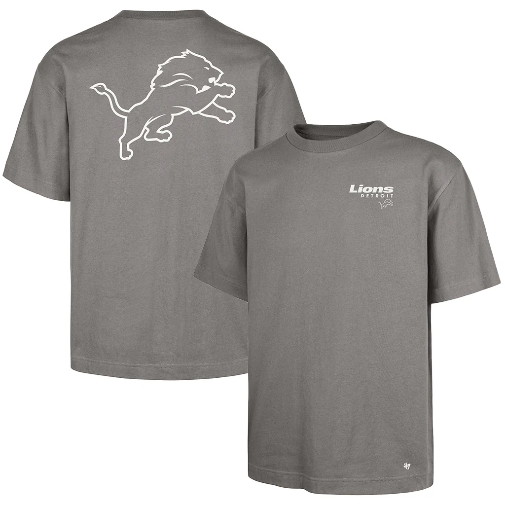 NFL Detroit Lions '47 Wolf Lateral Foundation T-Shirt - Gray
