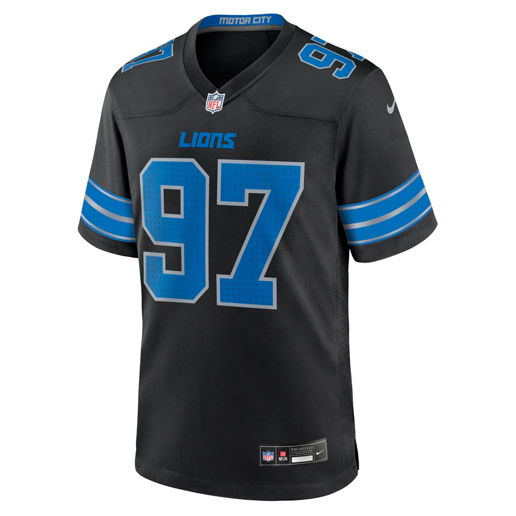 NFL Detroit Lions Aidan Hutchinson Nike Alternate Game Jersey - Black - Image 2