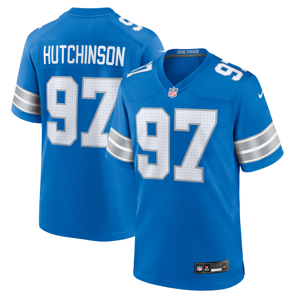 NFL Detroit Lions Aidan Hutchinson Nike Home Game Jersey - Blue