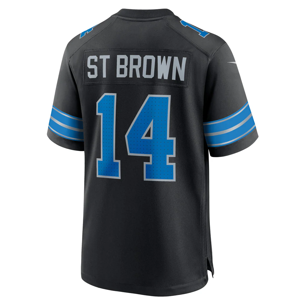 NFL Detroit Lions Amon-Ra St Brown Nike Alternate Game Jersey - Black - Image 3