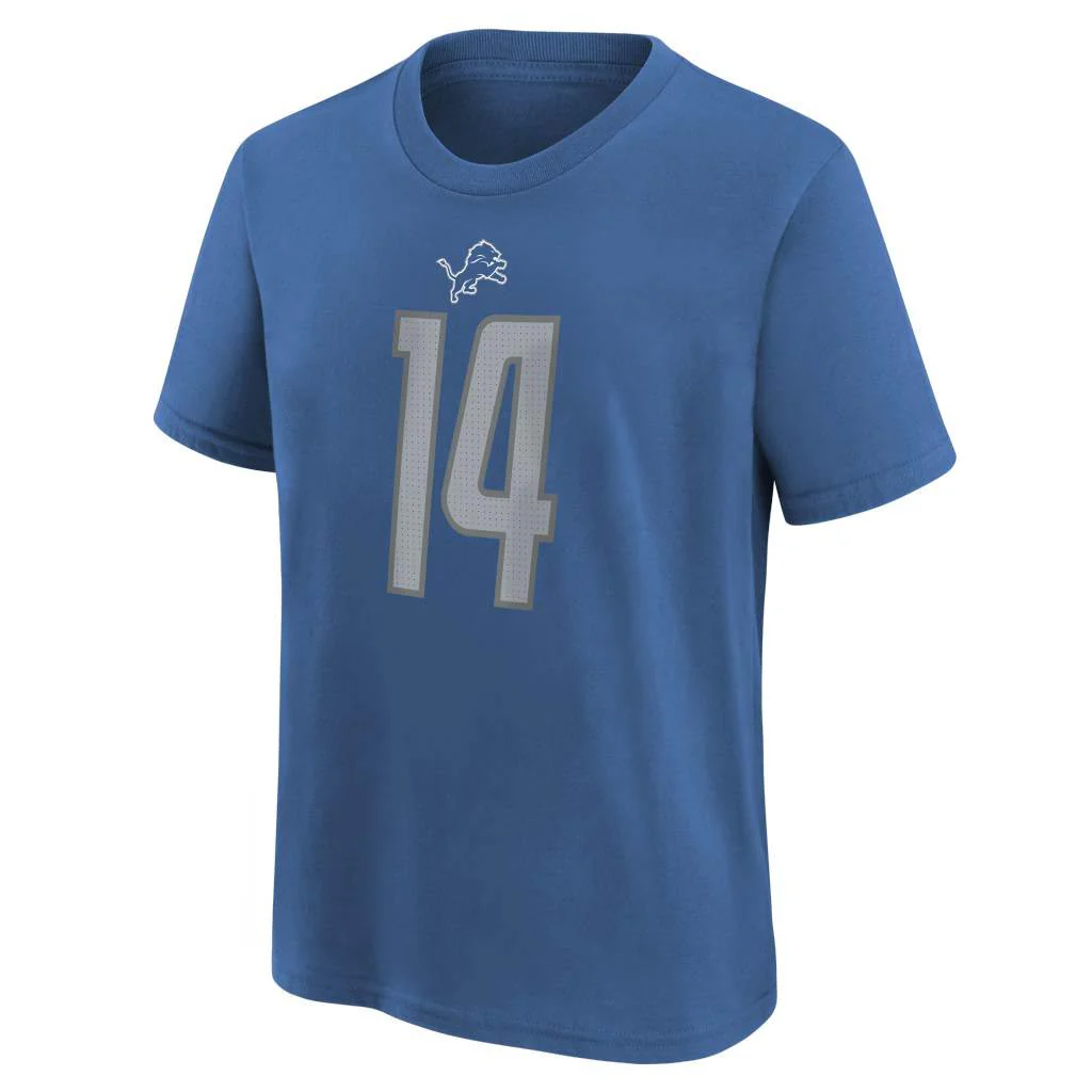 NFL Detroit Lions Amon-Ra St. Brown Youth Nike Name & Number T-Shirt - Blue - Image 2