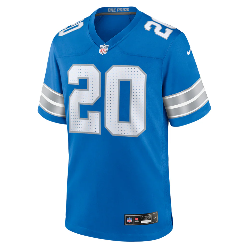 NFL Detroit Lions Barry Sanders Nike Home Game Jersey - Blue - Image 2