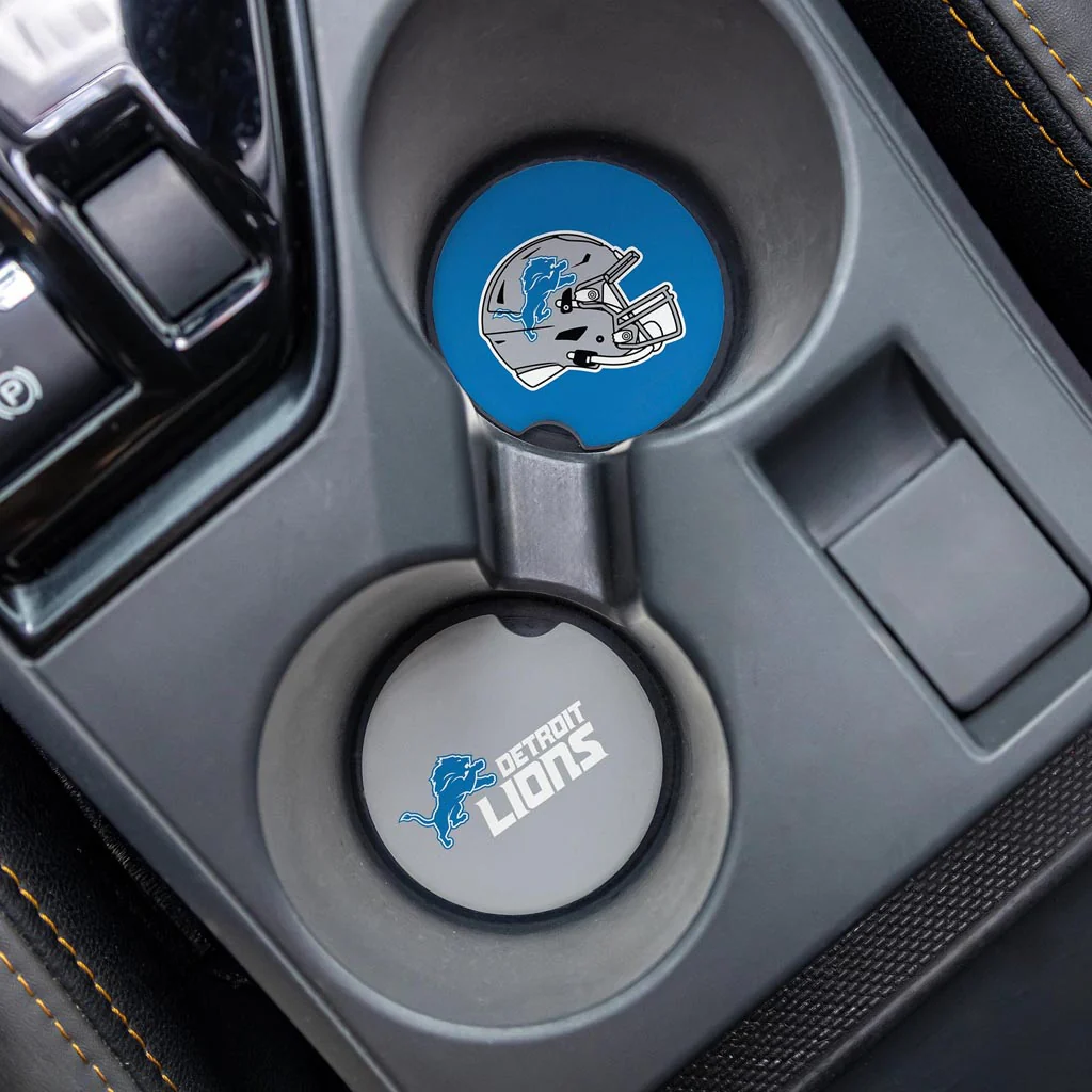 NFL Detroit Lions Evergreen 2-Pack Car Coasters - Image 2