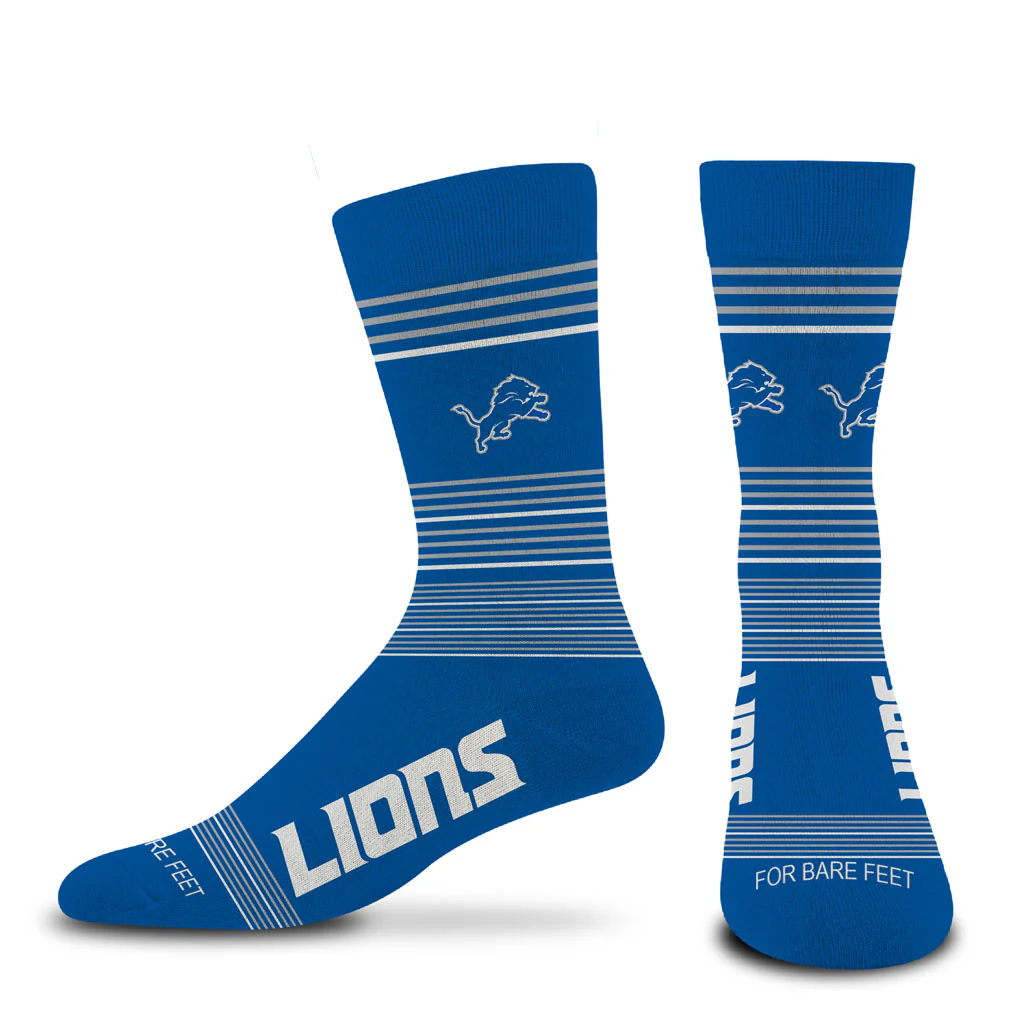 NFL Detroit Lions For Bare Feet Gradient Stripe Socks - Blue