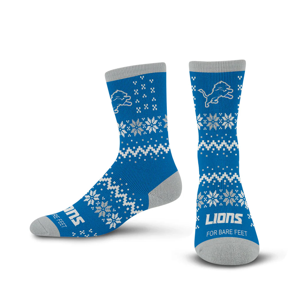 NFL Detroit Lions For Bare Feet Team Sweater Socks - Blue