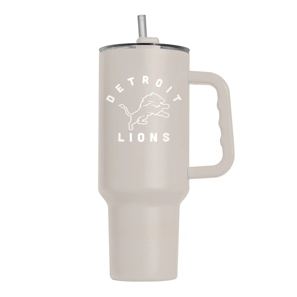 NFL Detroit Lions Logo Brands 40oz Sand Travel Tumbler - Image 2