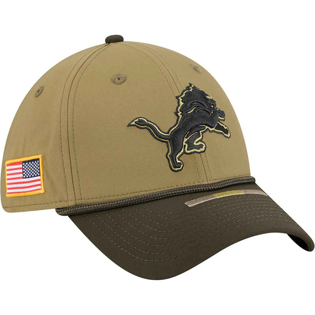 NFL Detroit Lions New Era 2025 Salute to Service 39THIRTY Flex Fit Hat - Green