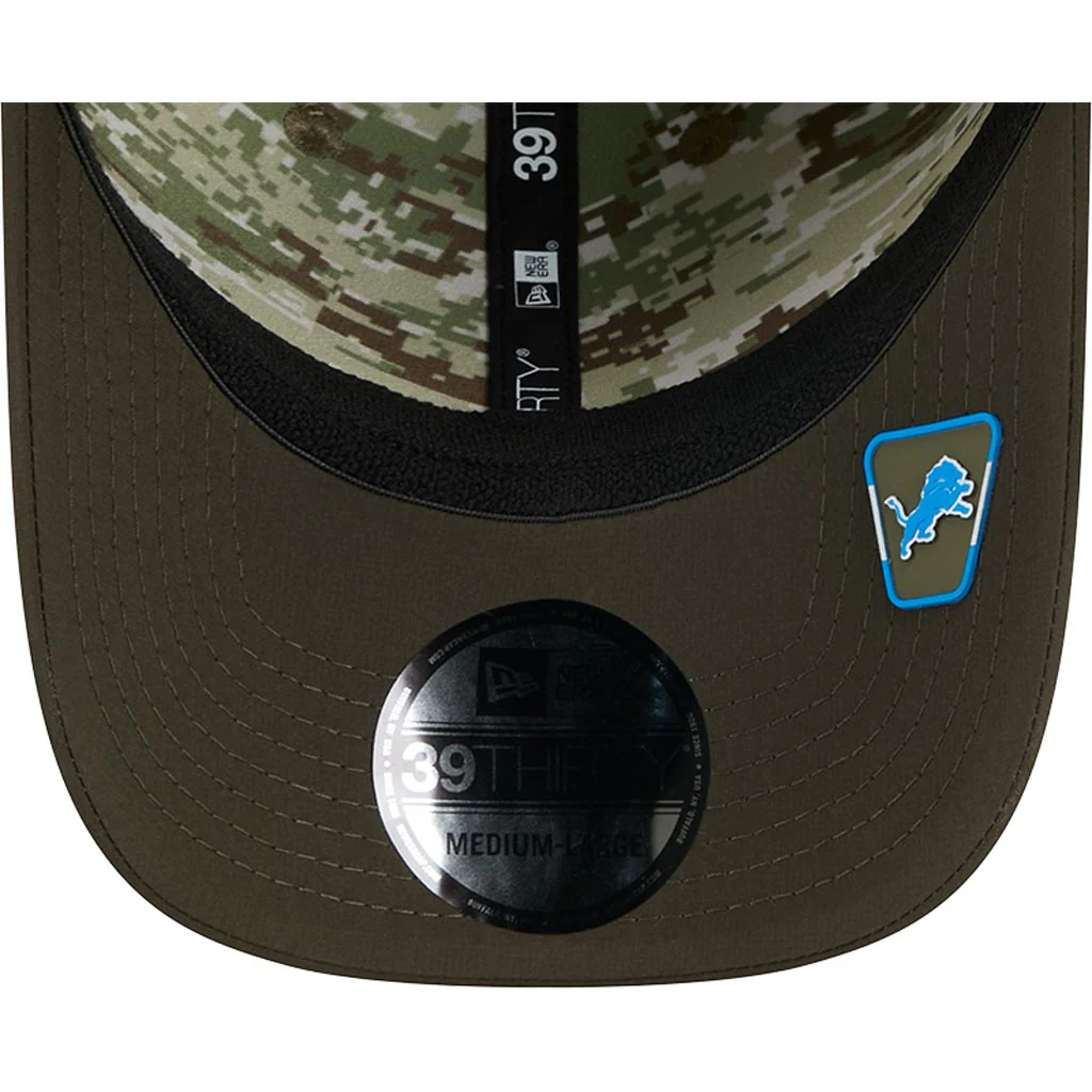NFL Detroit Lions New Era 2025 Salute to Service 39THIRTY Flex Fit Hat - Green - Image 5