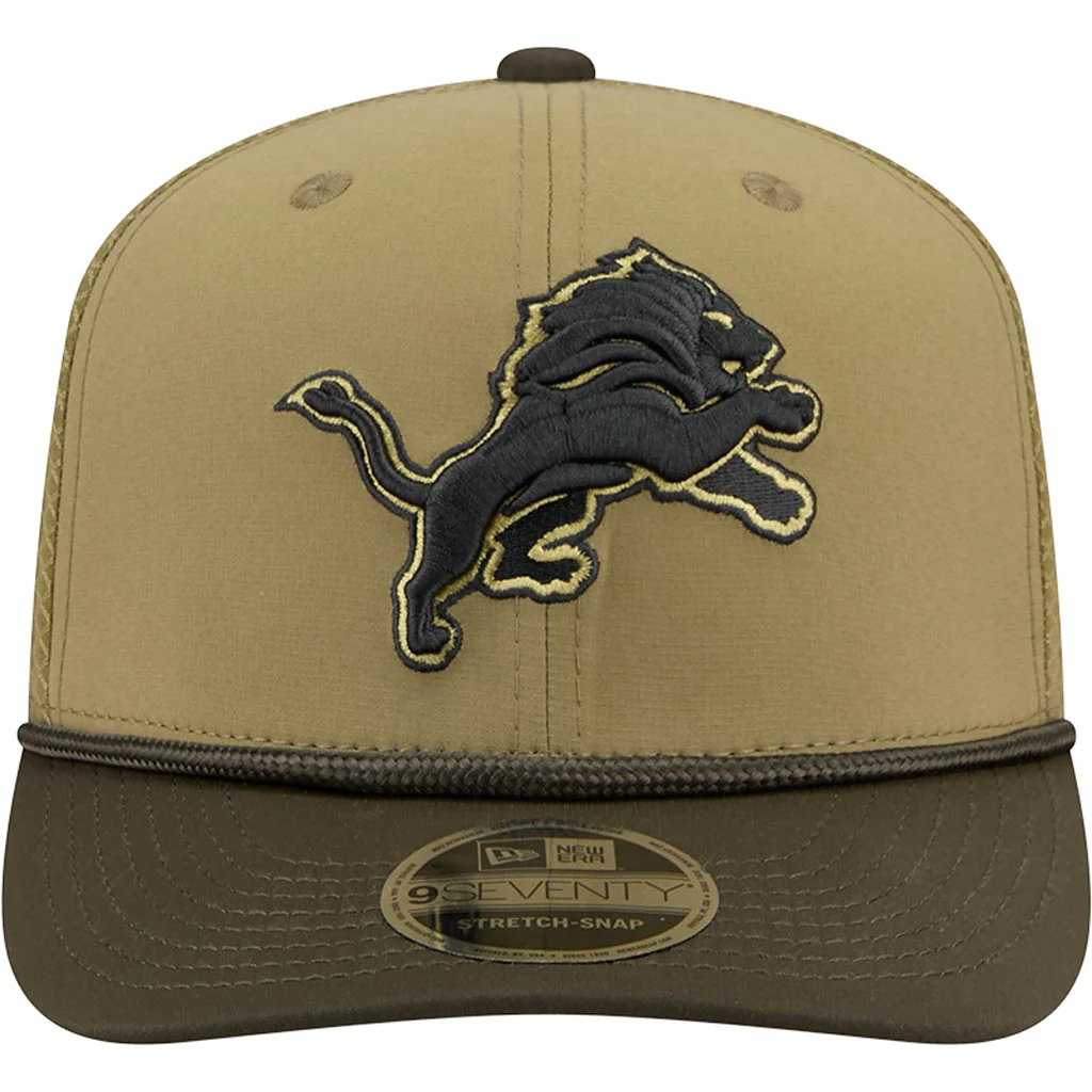 NFL Detroit Lions New Era 2025 Salute to Service 9SEVENTY Stretch-Snapback Hat - Green - Image 3