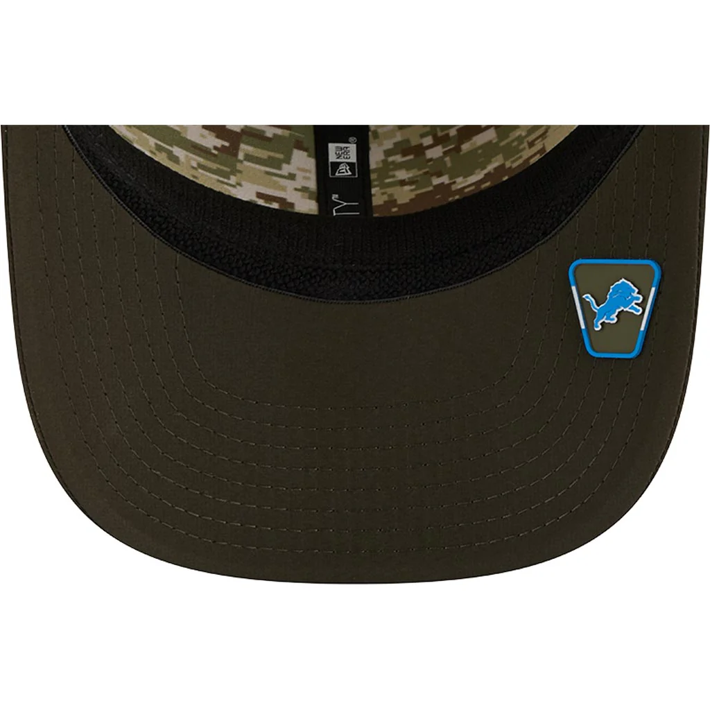 NFL Detroit Lions New Era 2025 Salute to Service 9SEVENTY Stretch-Snapback Hat - Green - Image 5