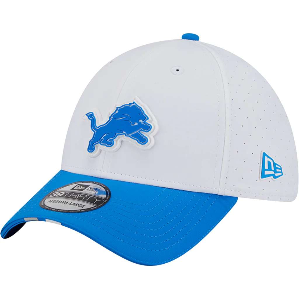 NFL Detroit Lions New Era 2025 Training 39THIRTY Flex Fit Hat - White