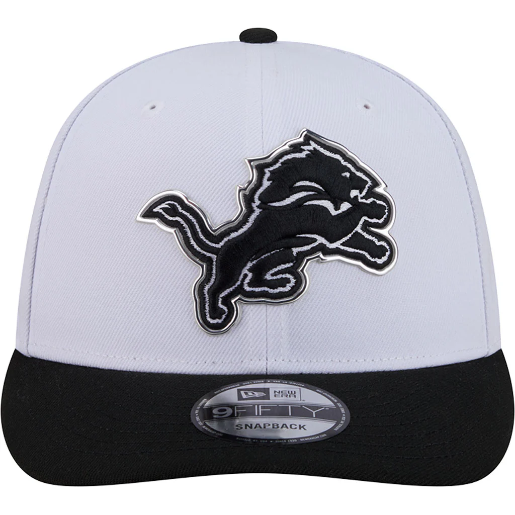 NFL Detroit Lions New Era Black & White 2026 Draft 9FIFTY Snapback Hat - White - Image 3