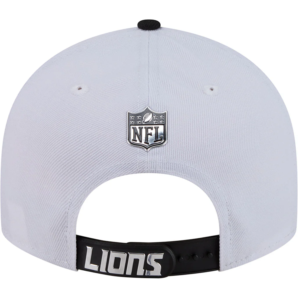 NFL Detroit Lions New Era Black & White 2026 Draft 9FIFTY Snapback Hat - White - Image 6