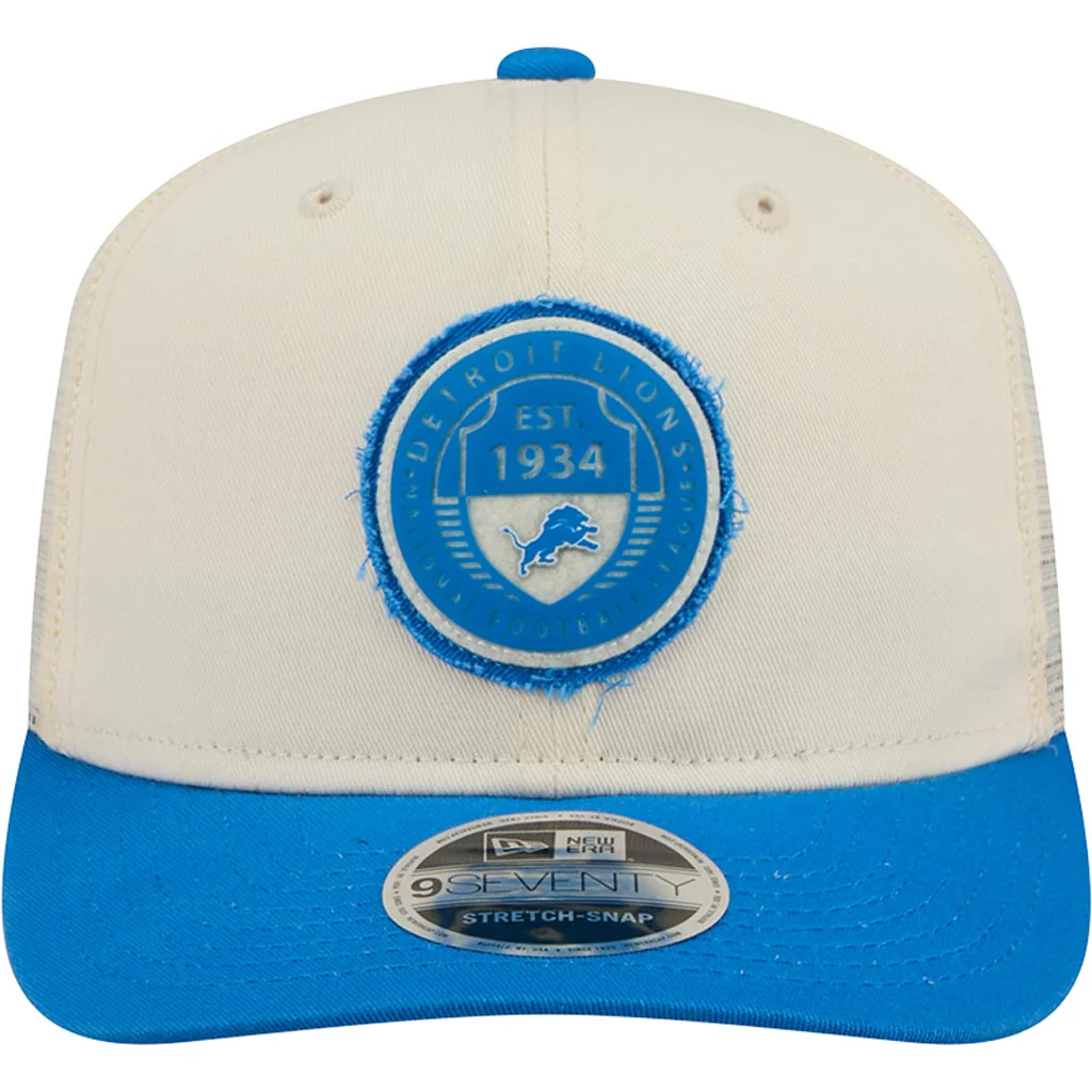 NFL Detroit Lions New Era Circle 9SEVENTY Stretch-Snapback Hat - Cream - Image 3