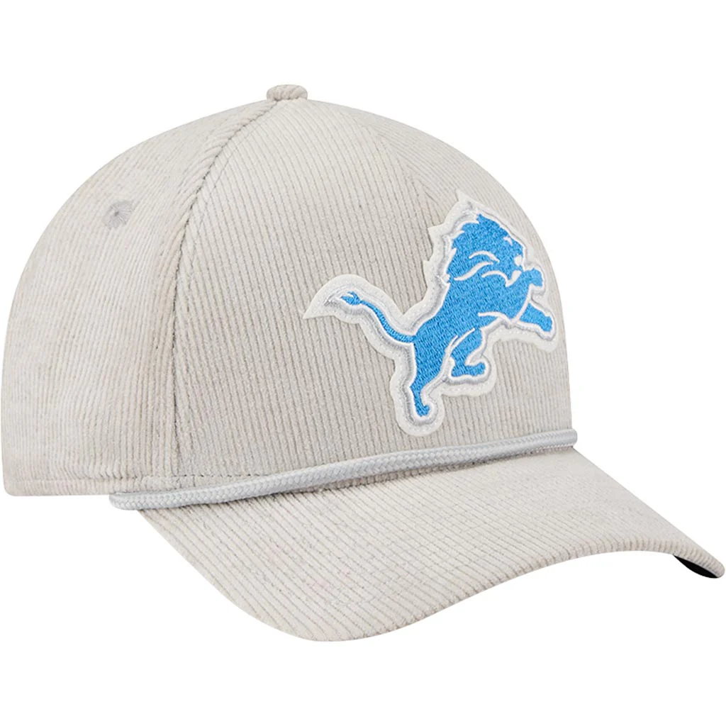 NFL Detroit Lions New Era Corduroy 9FORTY A-Frame M-Crown Snapback Hat - Gray - Image 2