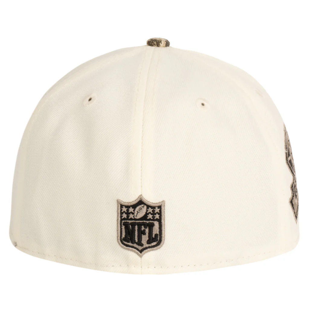 NFL Detroit Lions New Era Real Tree Two-Tone 59FIFTY Fitted Hat- Cream - Image 3