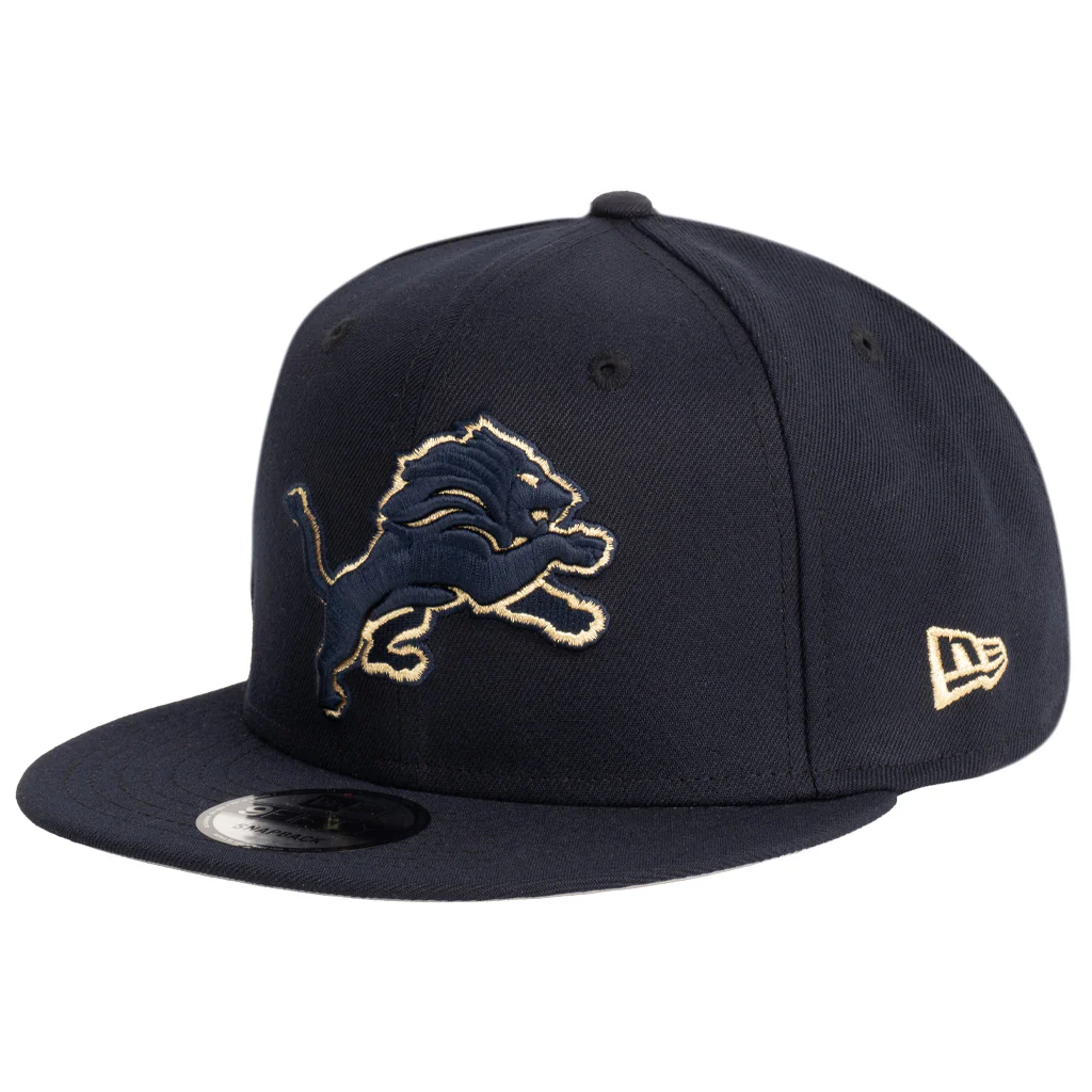 NFL Detroit Lions New Era Royal Merchant 9FIFTY Snapback Hat - Navy