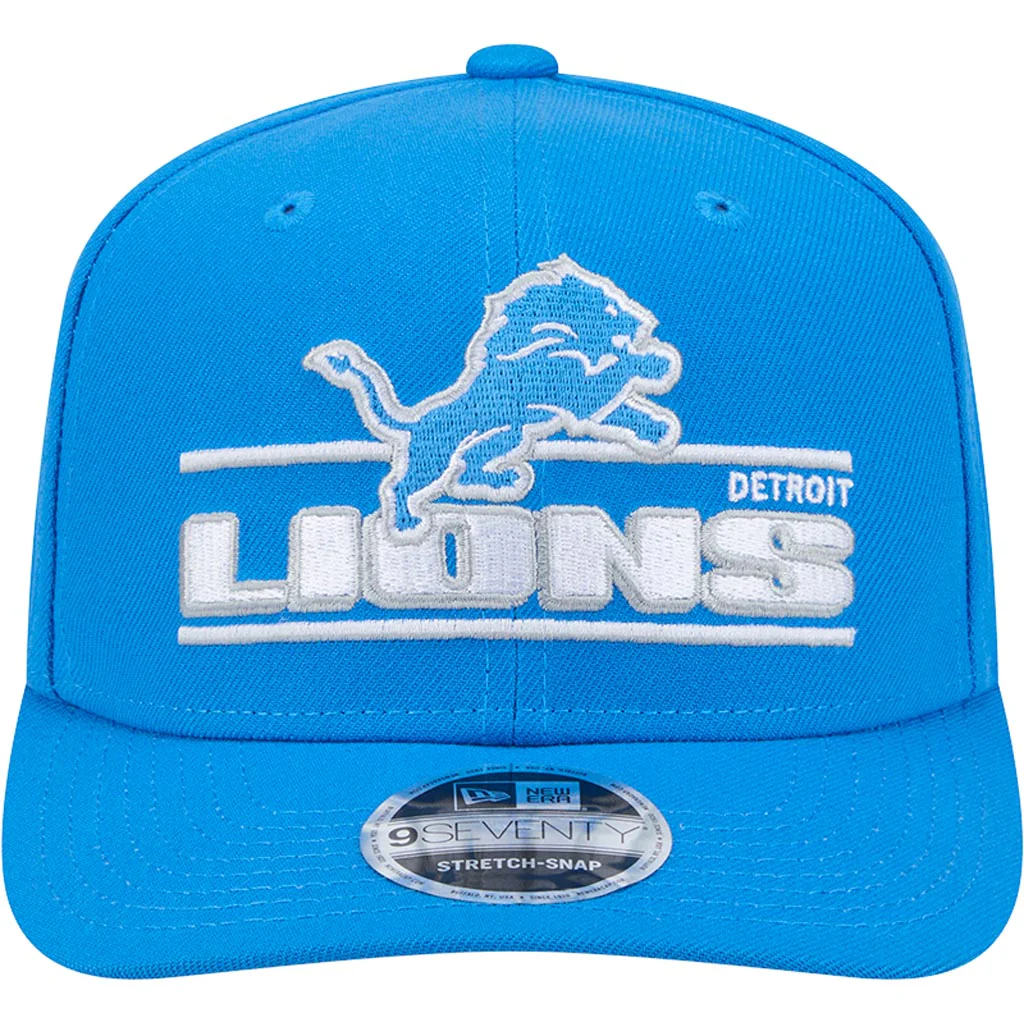 NFL Detroit Lions New Era Stated 9SEVENTY Stretch-Snapback Hat - Blue - Image 3