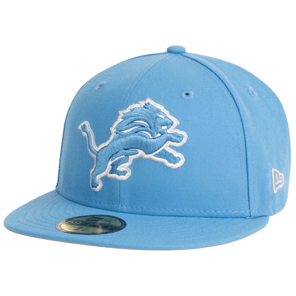 NFL Detroit Lions New Era Team Under Visor 59FIFTY Fitted Hat - Blue - Image 2