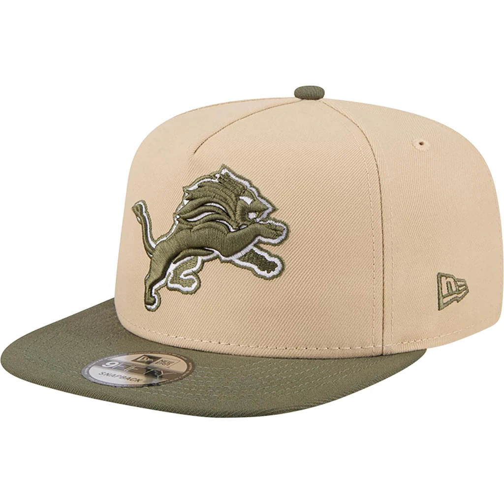 NFL Detroit Lions New Era Two-Tone Drift Wood 9FIFTY A-Frame Snapback Hat - Tan