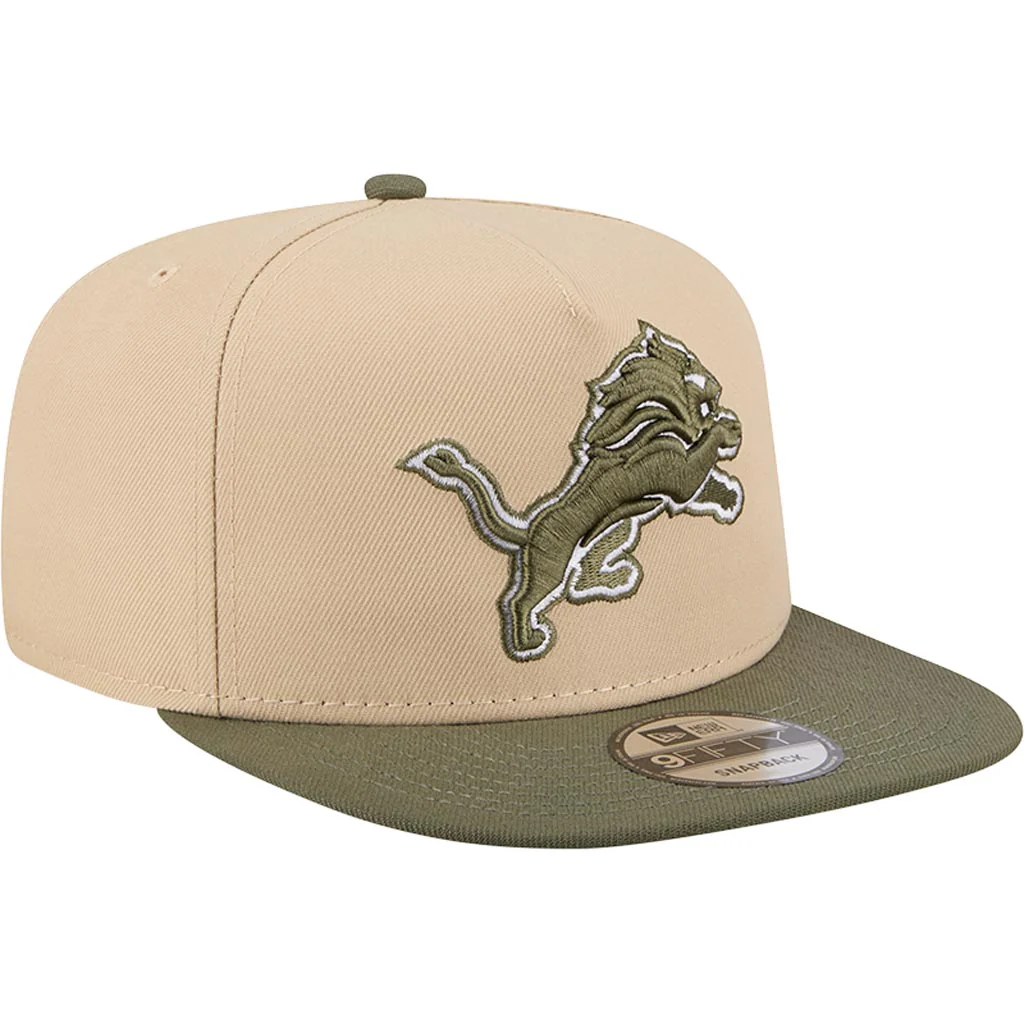NFL Detroit Lions New Era Two-Tone Drift Wood 9FIFTY A-Frame Snapback Hat - Tan - Image 2