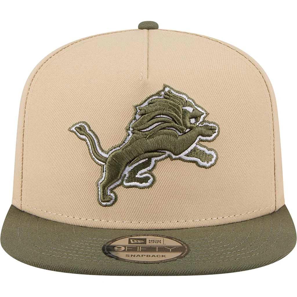 NFL Detroit Lions New Era Two-Tone Drift Wood 9FIFTY A-Frame Snapback Hat - Tan - Image 3