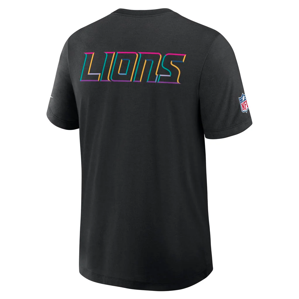 NFL Detroit Lions Nike 2025 Crucial Catch Tri-Blend T-Shirt - Black - Image 3