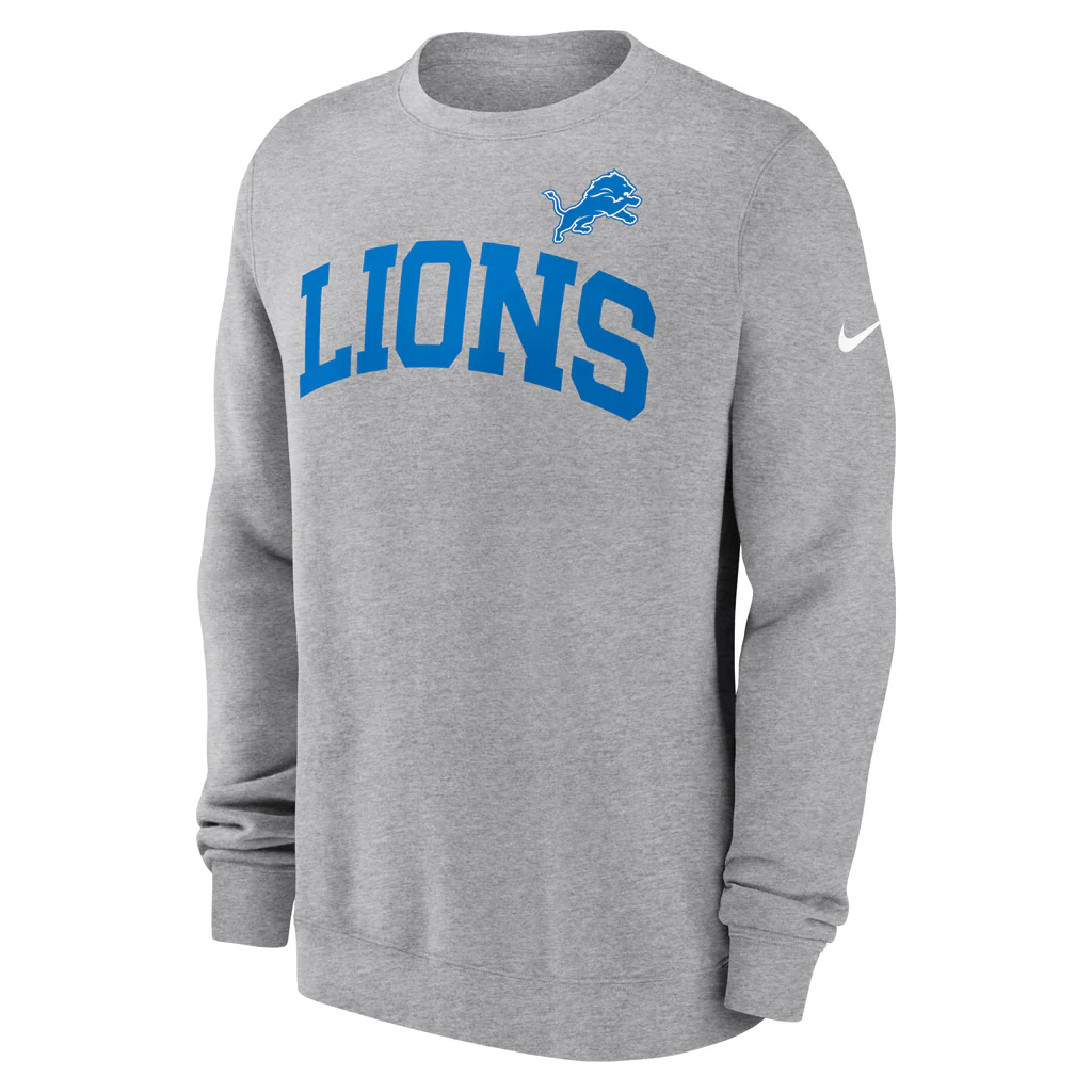 NFL Detroit Lions Nike Club Pullover Crew - Image 2
