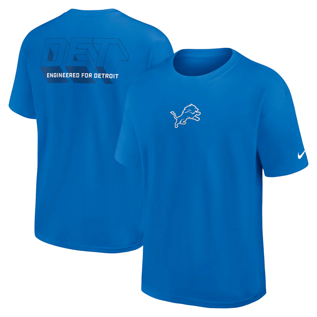 NFL Detroit Lions Nike Essential Heavy Max90 T-Shirt - Blue