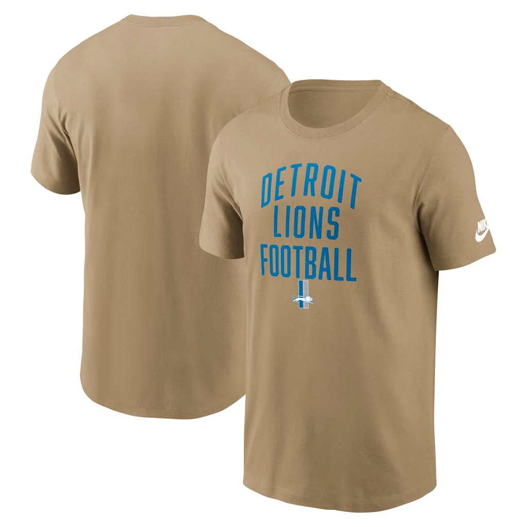 NFL Detroit Lions Nike Essential Rewind T-Shirt - Tan