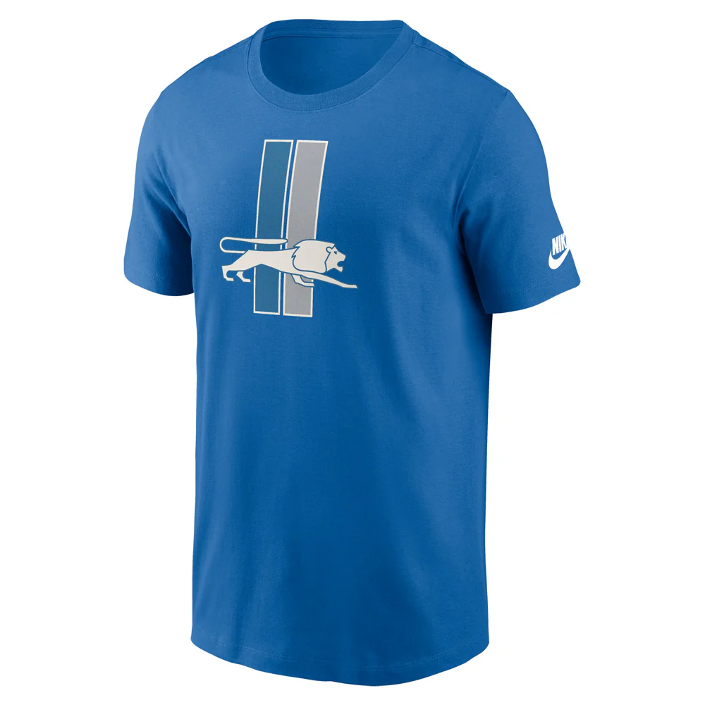 NFL Detroit Lions Nike Rewind Essential T-Shirt - Blue - Image 2