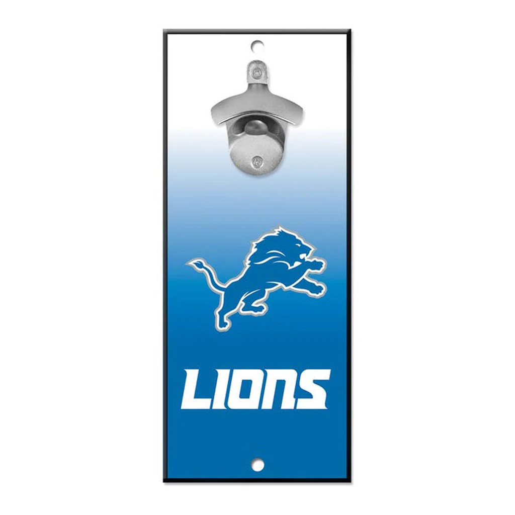 NFL Detroit Lions WinCraft 5" x 12" Ombre Bottle Opener Sign - Blue