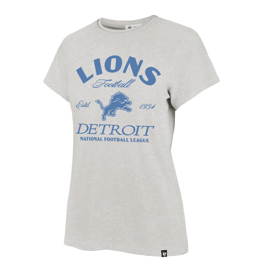 NFL Detroit Lions Women's '47 Break Free Frankie T-Shirt - Gray - Image 2