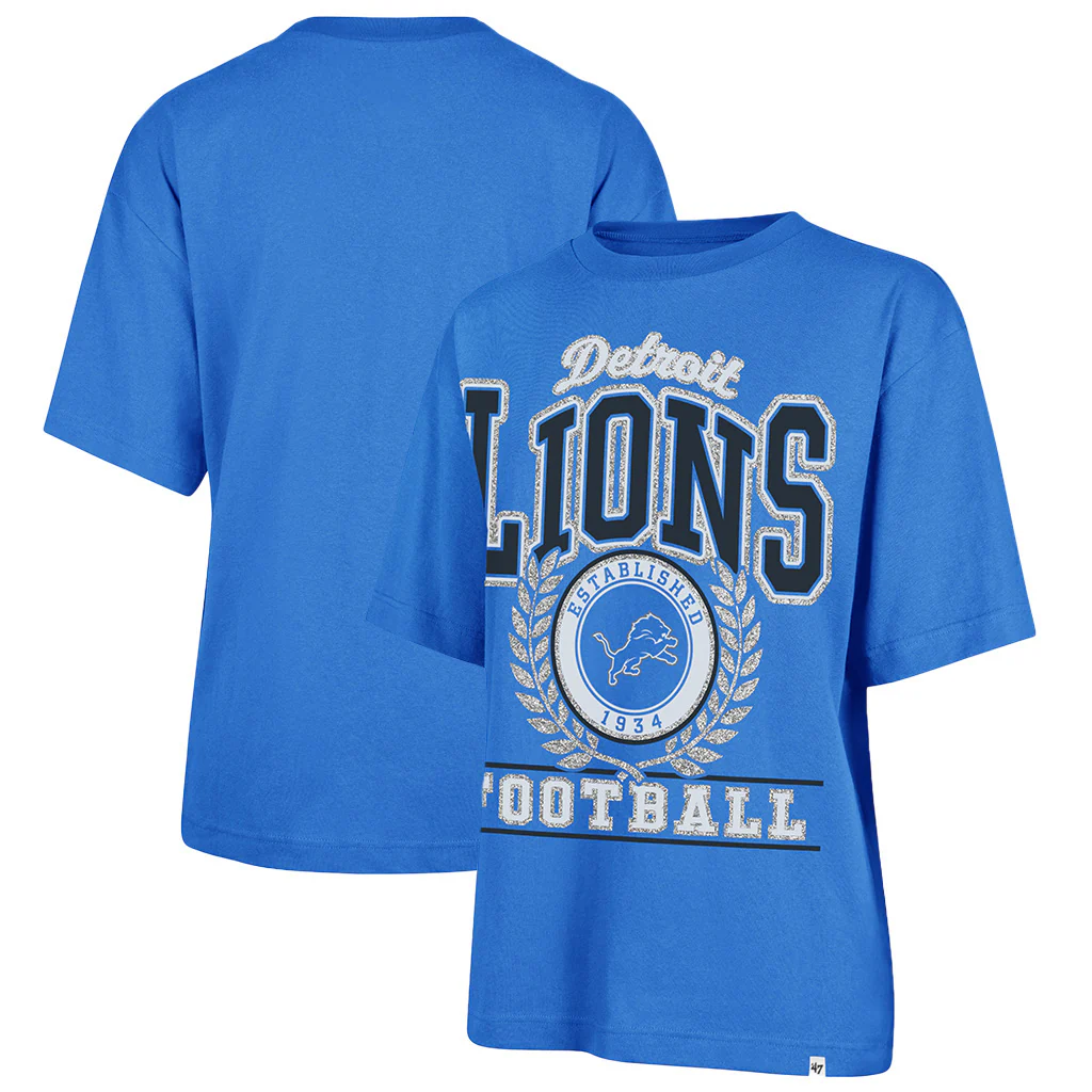 NFL Detroit Lions Women's '47 Ring True Foundation T-Shirt - Blue