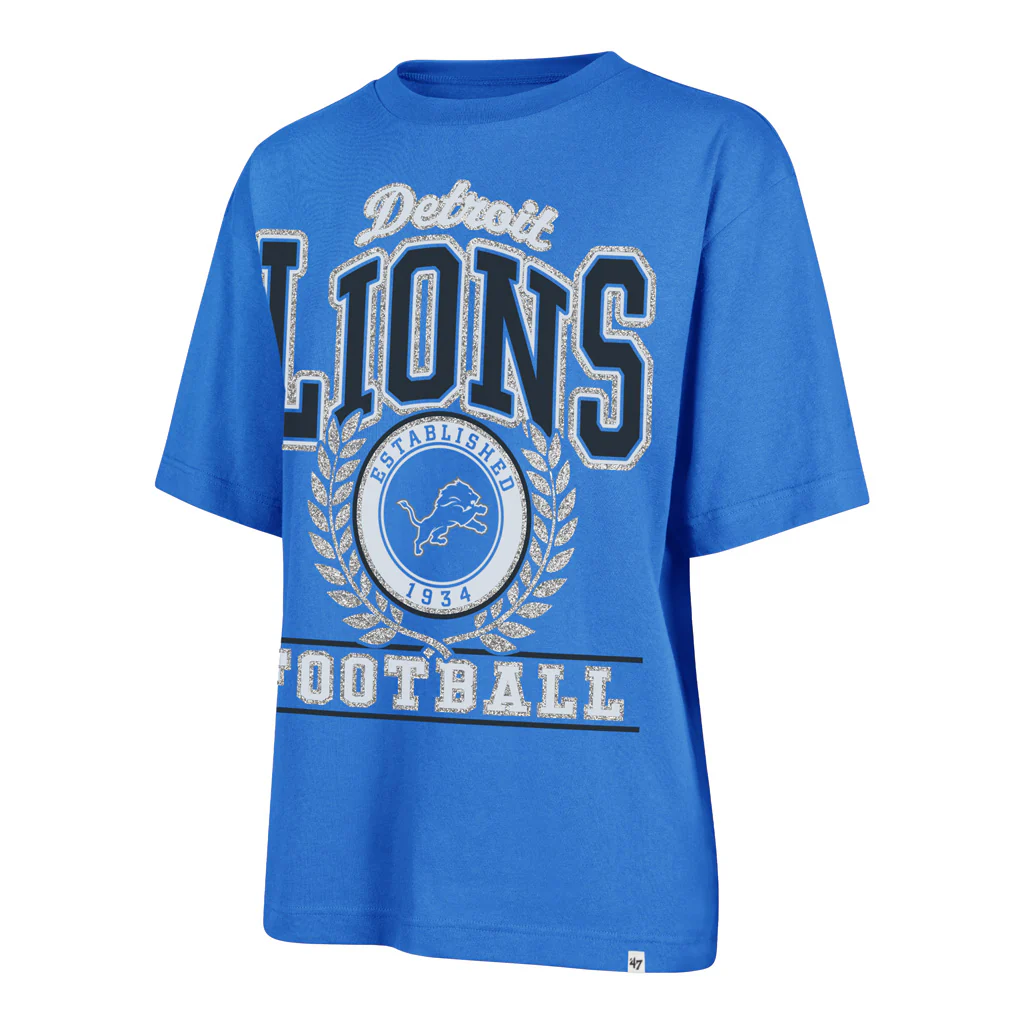 NFL Detroit Lions Women's '47 Ring True Foundation T-Shirt - Blue - Image 2
