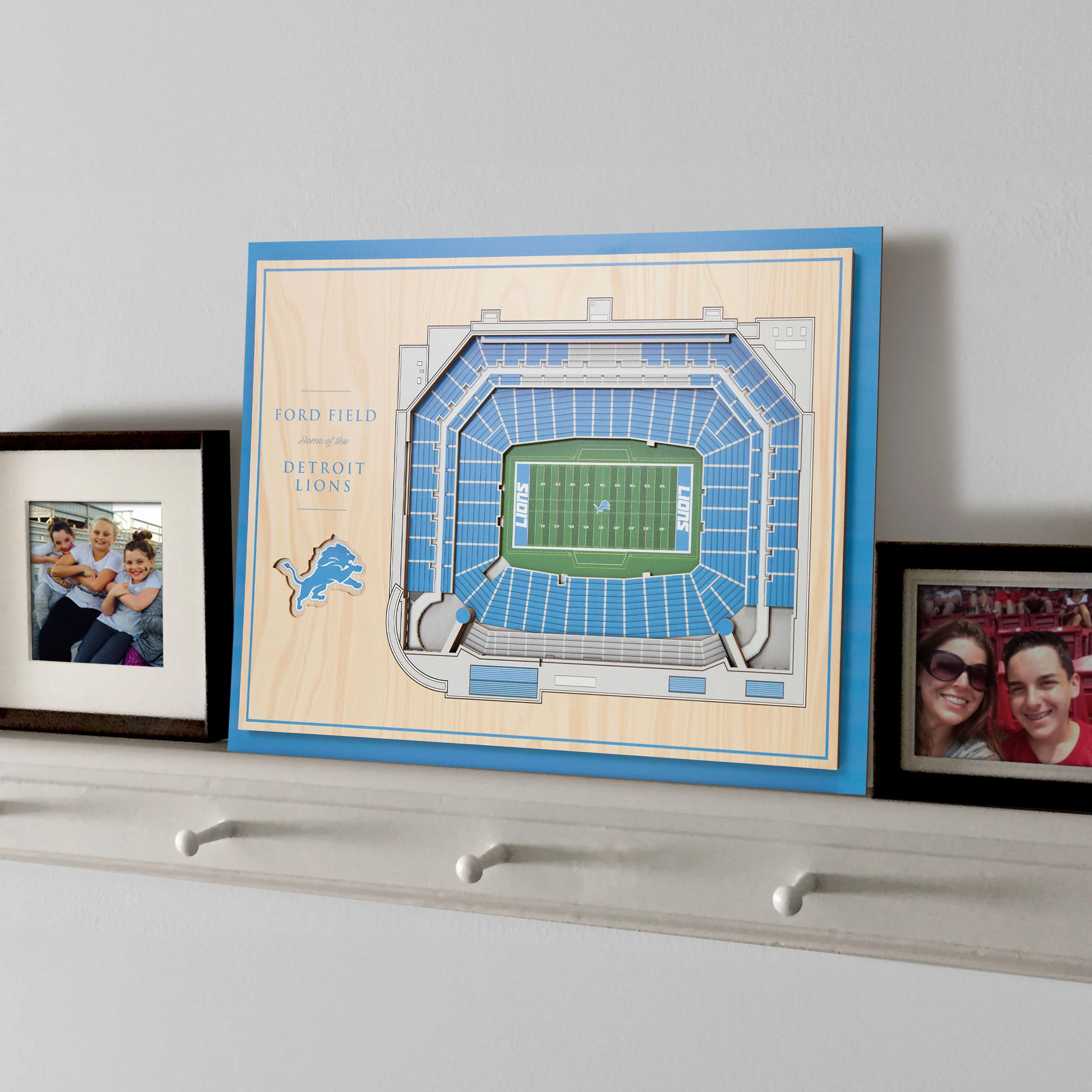 NFL Detroit Lions You the fan 5-Layer Stadium View Wall Art - Image 2