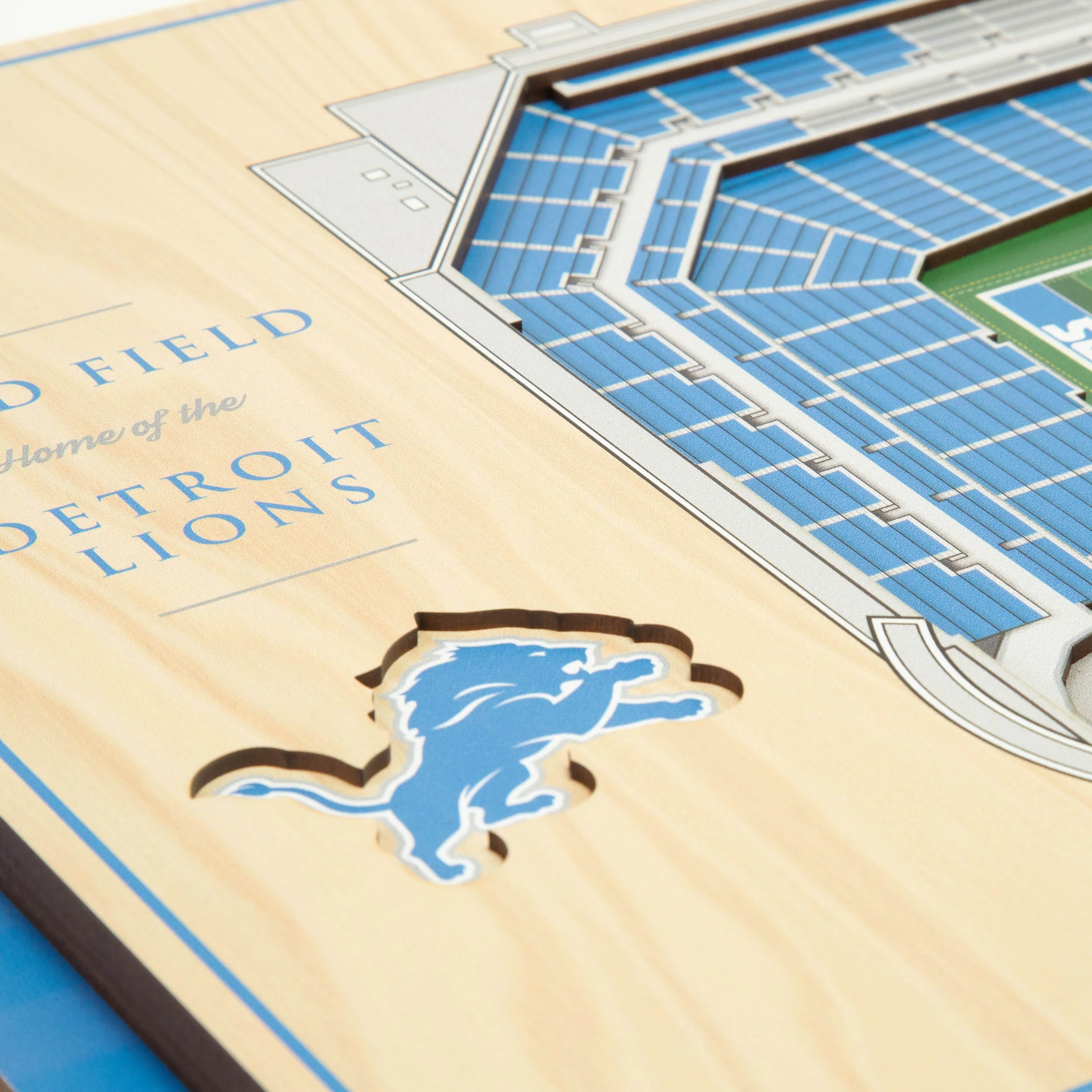 NFL Detroit Lions You the fan 5-Layer Stadium View Wall Art - Image 4