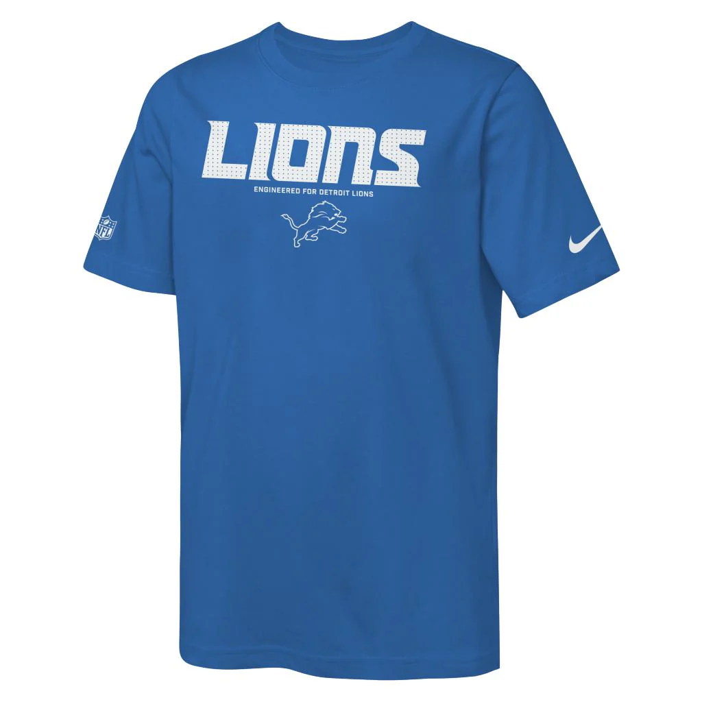 NFL Detroit Lions Youth Nike Team Issue T-Shirt - Blue - Image 2