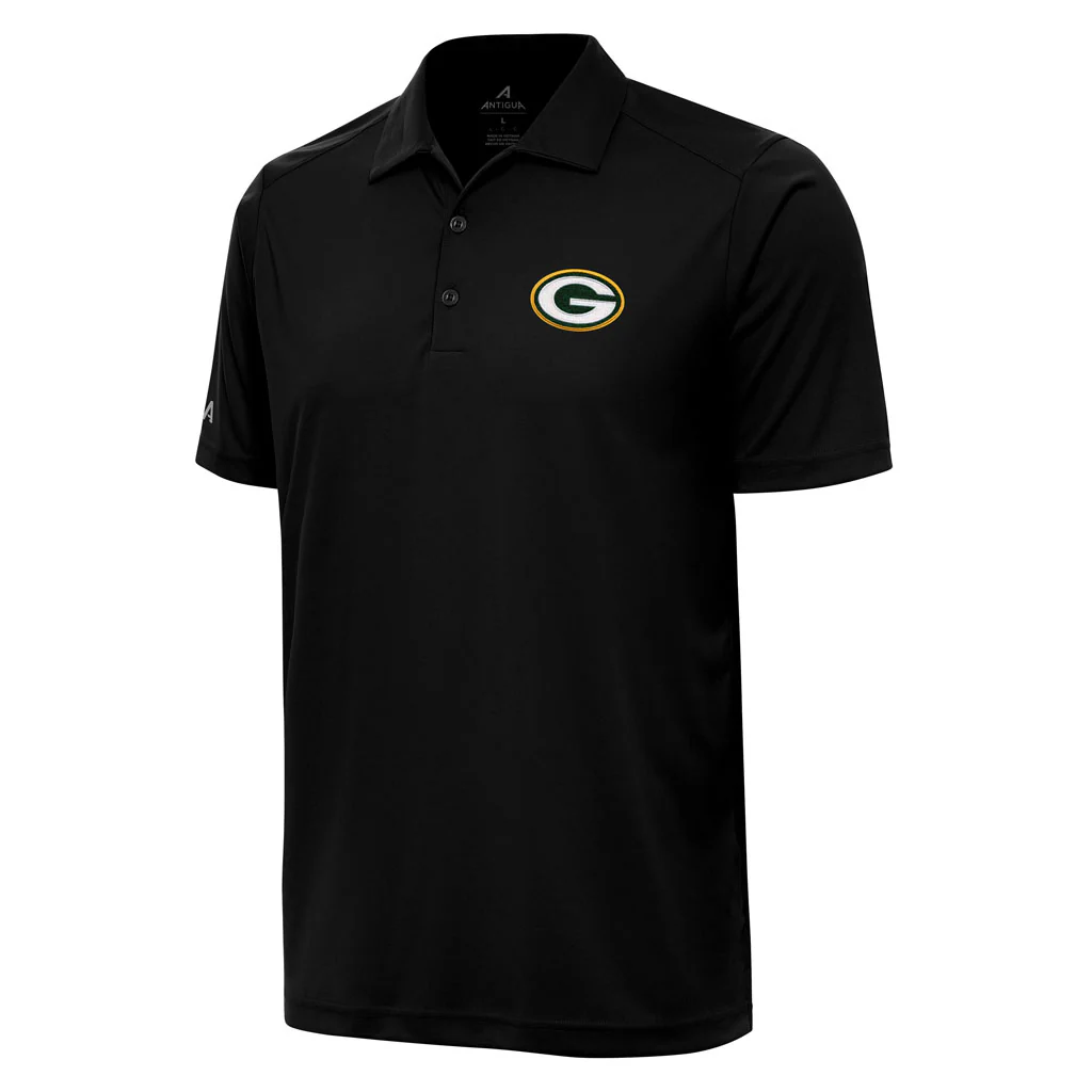 NFL Green Bay Packers Antigua Tribute Polo - Black
