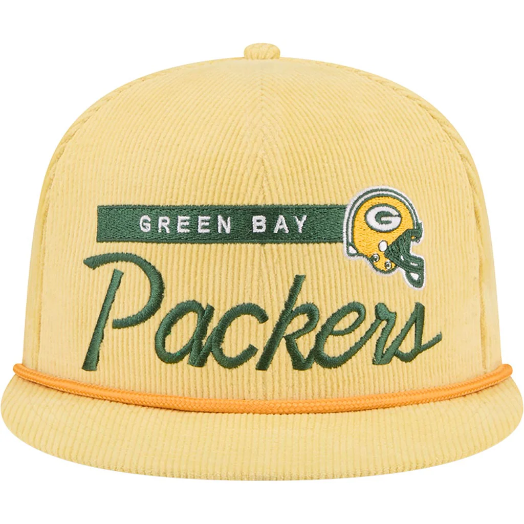 NFL Green Bay Packers New Era Corduroy Rope 9FIFTY Snapback Hat - Green - Image 3