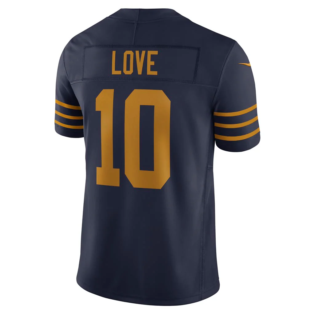 NFL Green Bay Packers Jordan Love Nike Classic Alternate Vapor Limited Jersey - Navy - Image 3