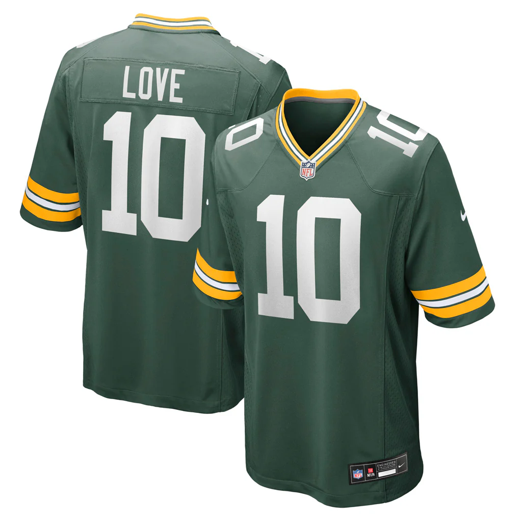 NFL Green Bay Packers Jordan Love Nike Home Game Jersey - Green