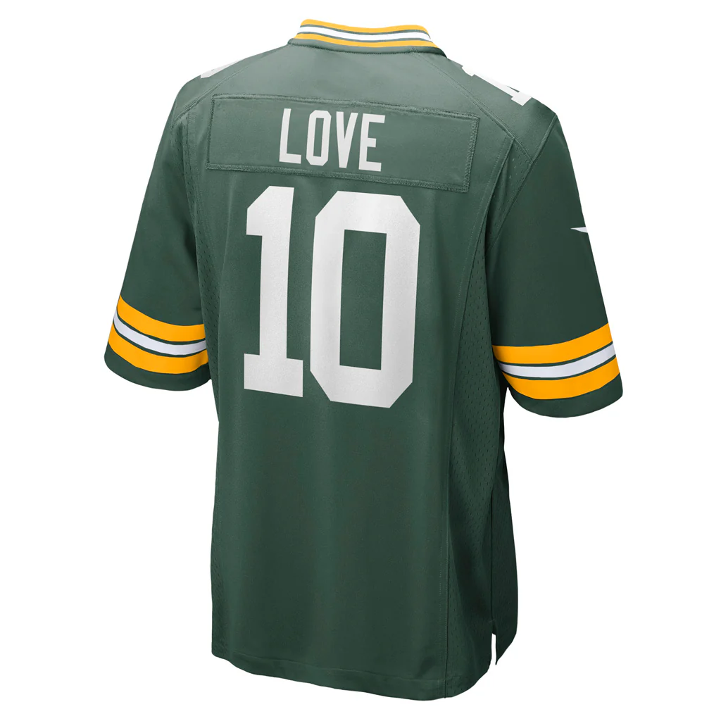 NFL Green Bay Packers Jordan Love Nike Home Game Jersey - Green - Image 3