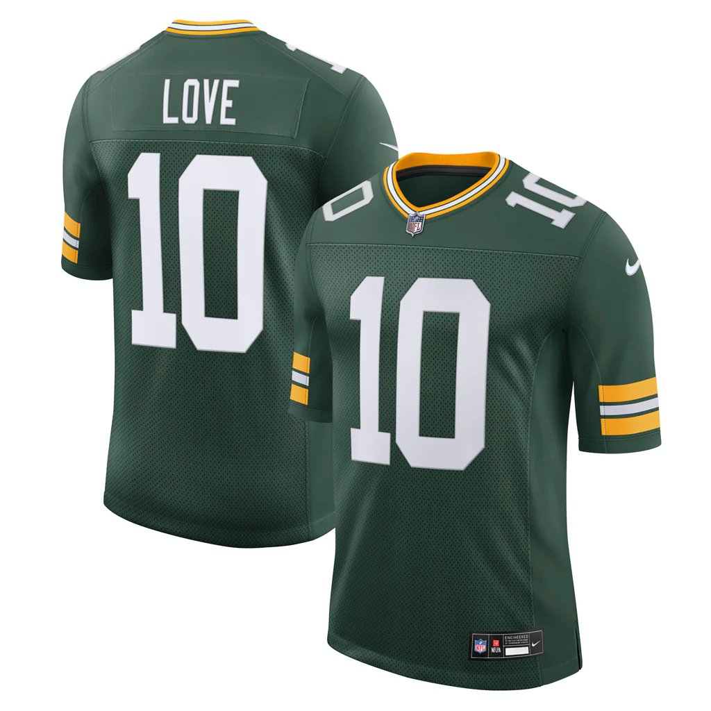 NFL Green Bay Packers Jordan Love Nike Home Vapor Limited Jersey - Green
