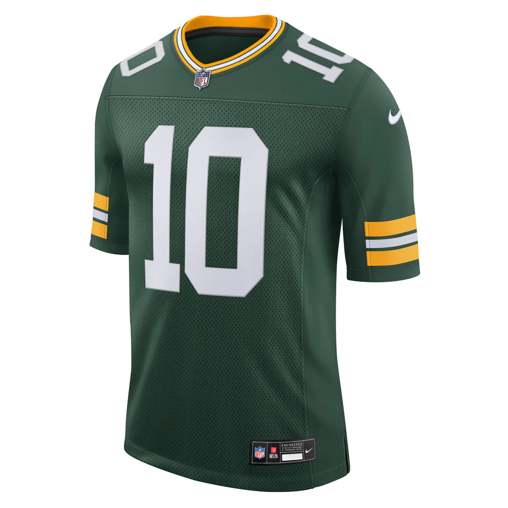 NFL Green Bay Packers Jordan Love Nike Home Vapor Limited Jersey - Green - Image 2