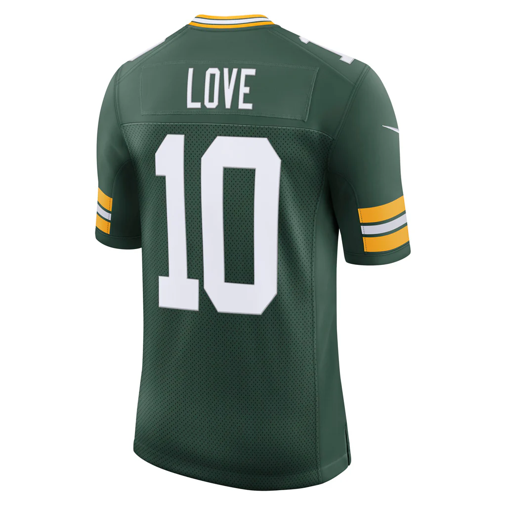 NFL Green Bay Packers Jordan Love Nike Home Vapor Limited Jersey - Green - Image 3