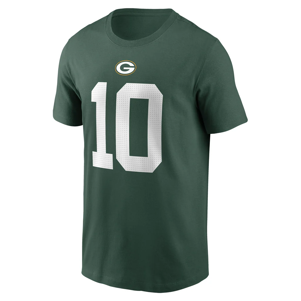 NFL Green Bay Packers Jordan Love Nike Name & Number T-Shirt - Green - Image 2