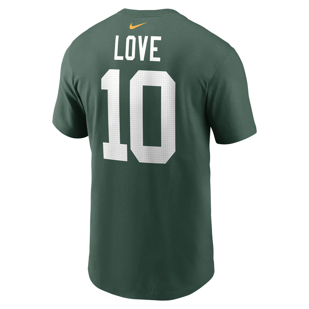 NFL Green Bay Packers Jordan Love Nike Name & Number T-Shirt - Green - Image 3