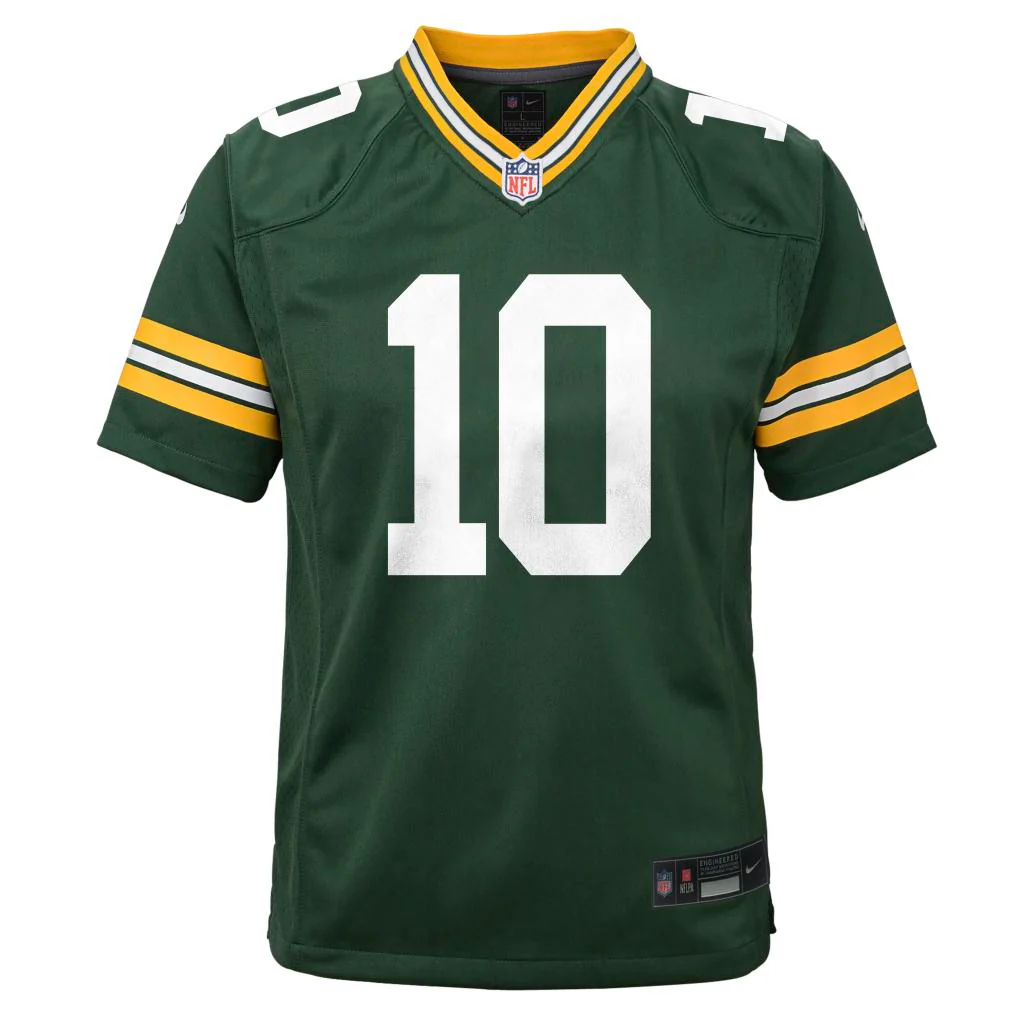 NFL Green Bay Packers Jordan Love Youth Nike Home Game Jersey - Green - Image 2