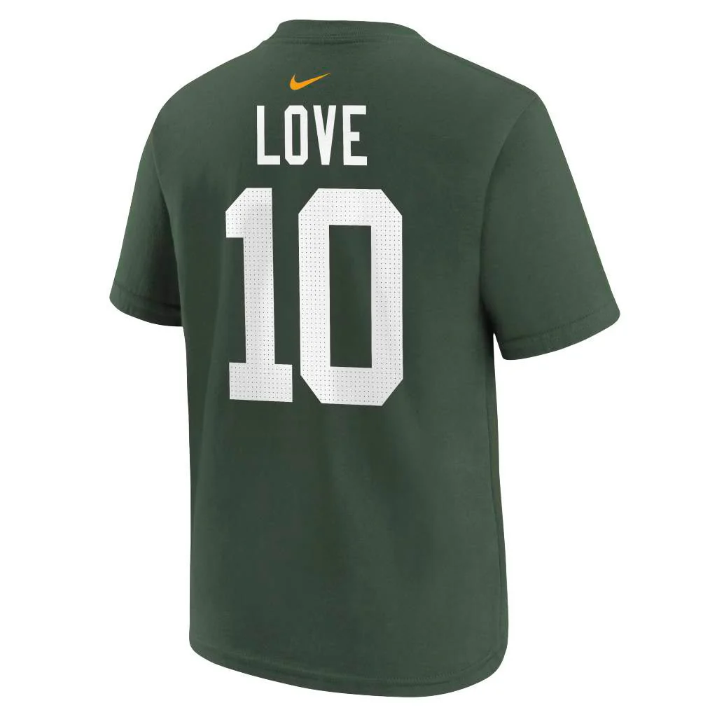 NFL Green Bay Packers Jordan Love Youth Nike Name & Number T-Shirt - Green - Image 3